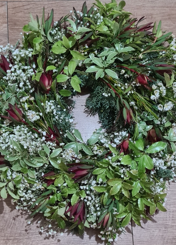 Floral festive wreath