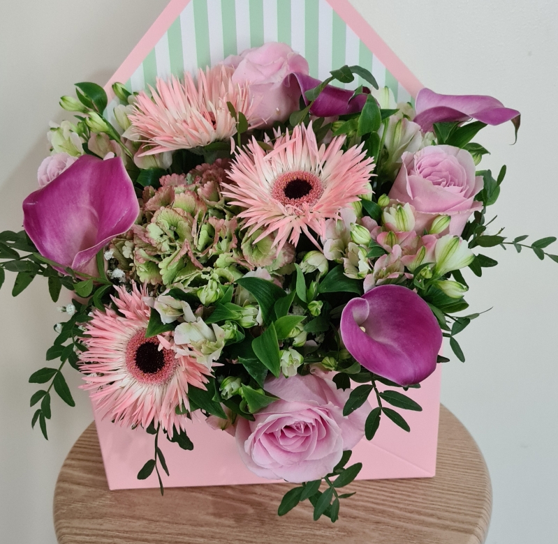 Pastel floral envelope
