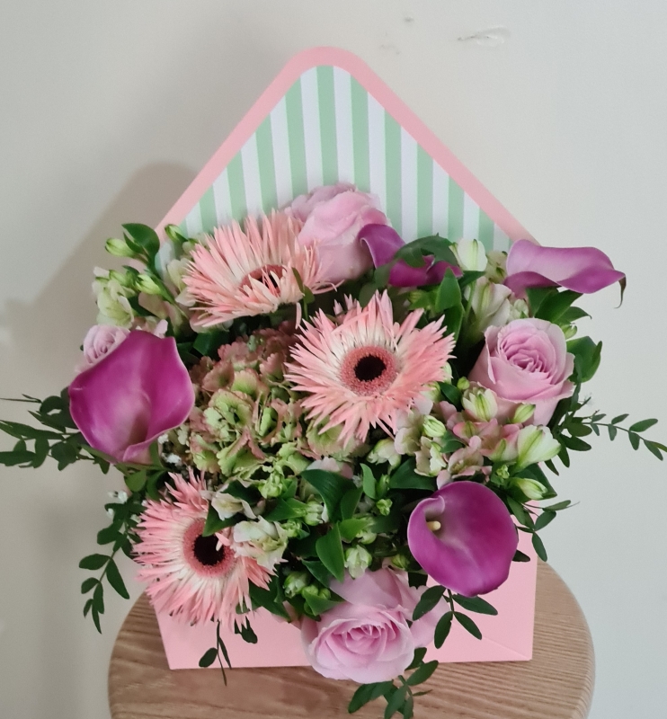 Pastel floral envelope