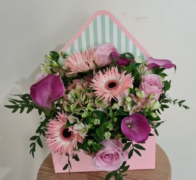 Pastel floral envelope