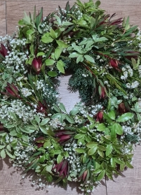 Floral festive wreath