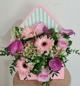 Pastel floral envelope