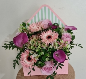 Pastel floral envelope